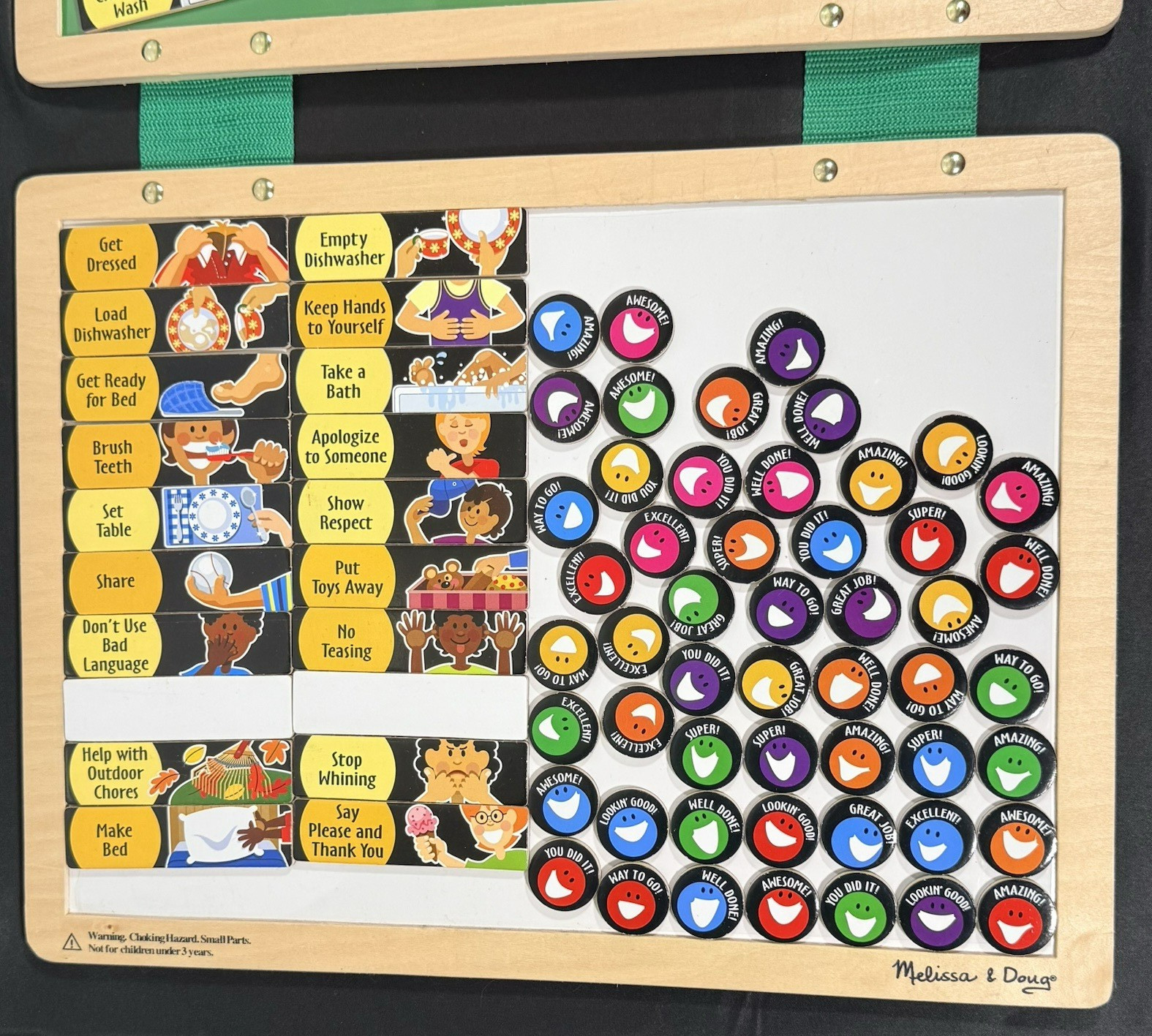 Melissa and Doug Deluxe Magnetic Chore Responsibility Chart With 89 Magnets