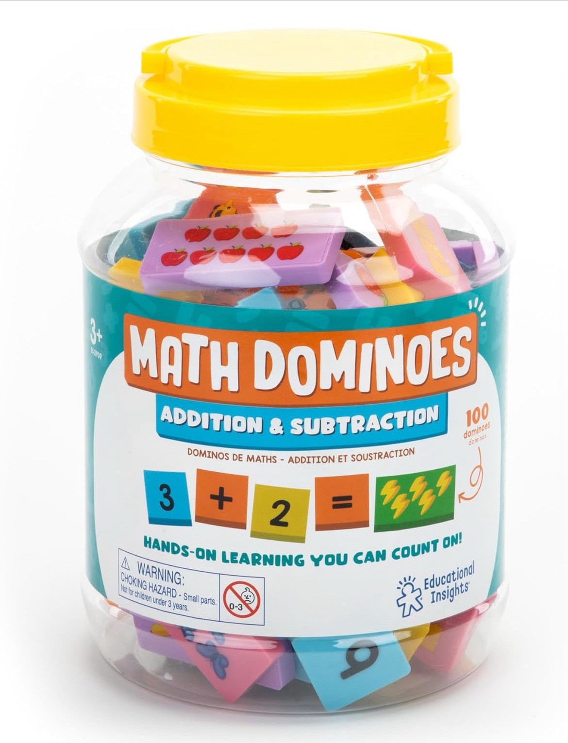Educational Insights -60 Symbol & 40 Pictures Math Dominoes Add & Subtraction