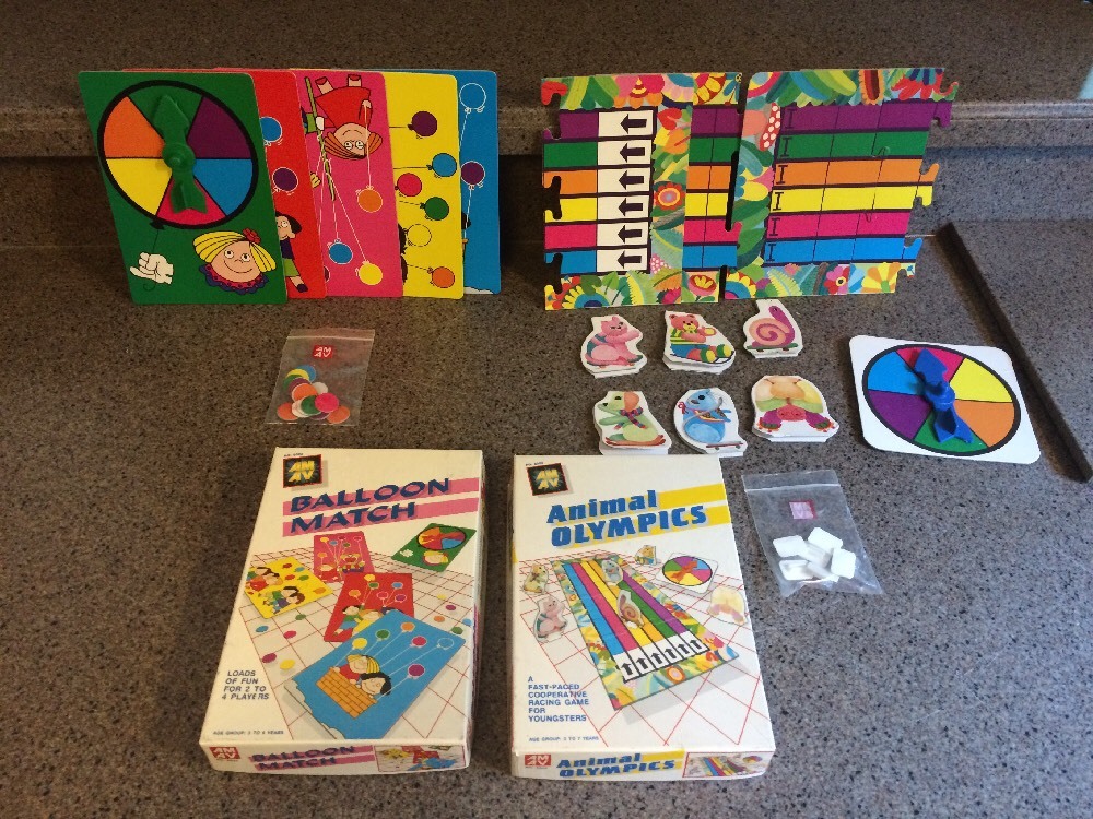 Balloon Match & Animal Olympics AMAV Vintage 1988 Made In Israel