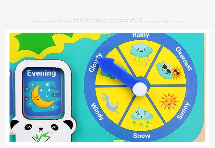 Teaching Clock Kids Educational Toys Montessori Wooden Busy Board Kids Gift