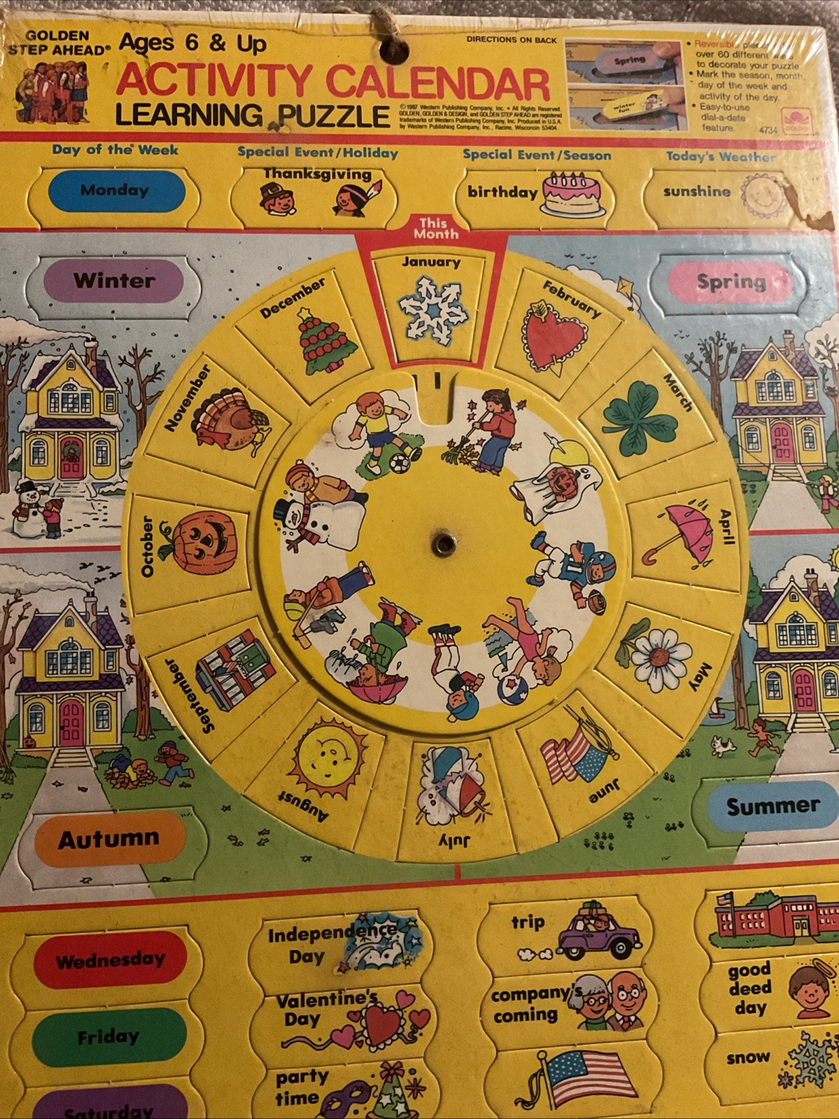 Golden Step Ahead Activity Calendar Puzzle Learning Puzzle New