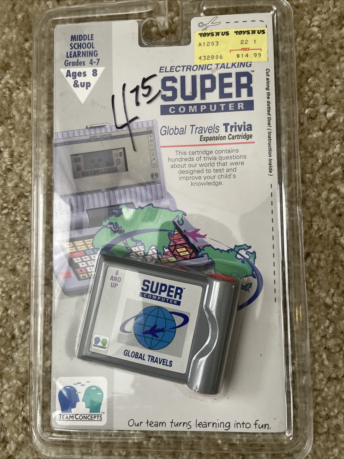 NEW SEALED Electronic Talking Super Computer Across the USA Trivia Cartridge