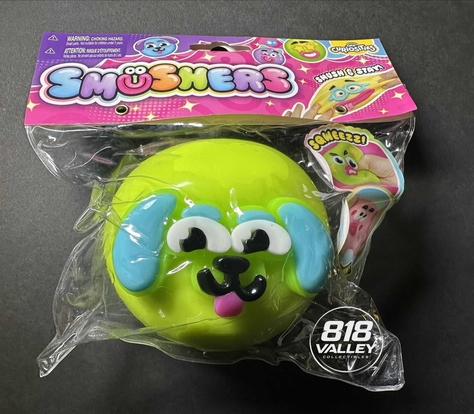 ORB Curiosities Smushers Dog Face Swap Squishy Smush GREEN – VIRAL – New Sealed