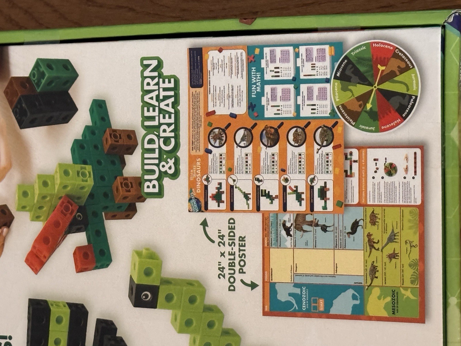 The Young Scientists Club Dinosaur STEM Cubes, Build, Learn & Create, 100 Cubes