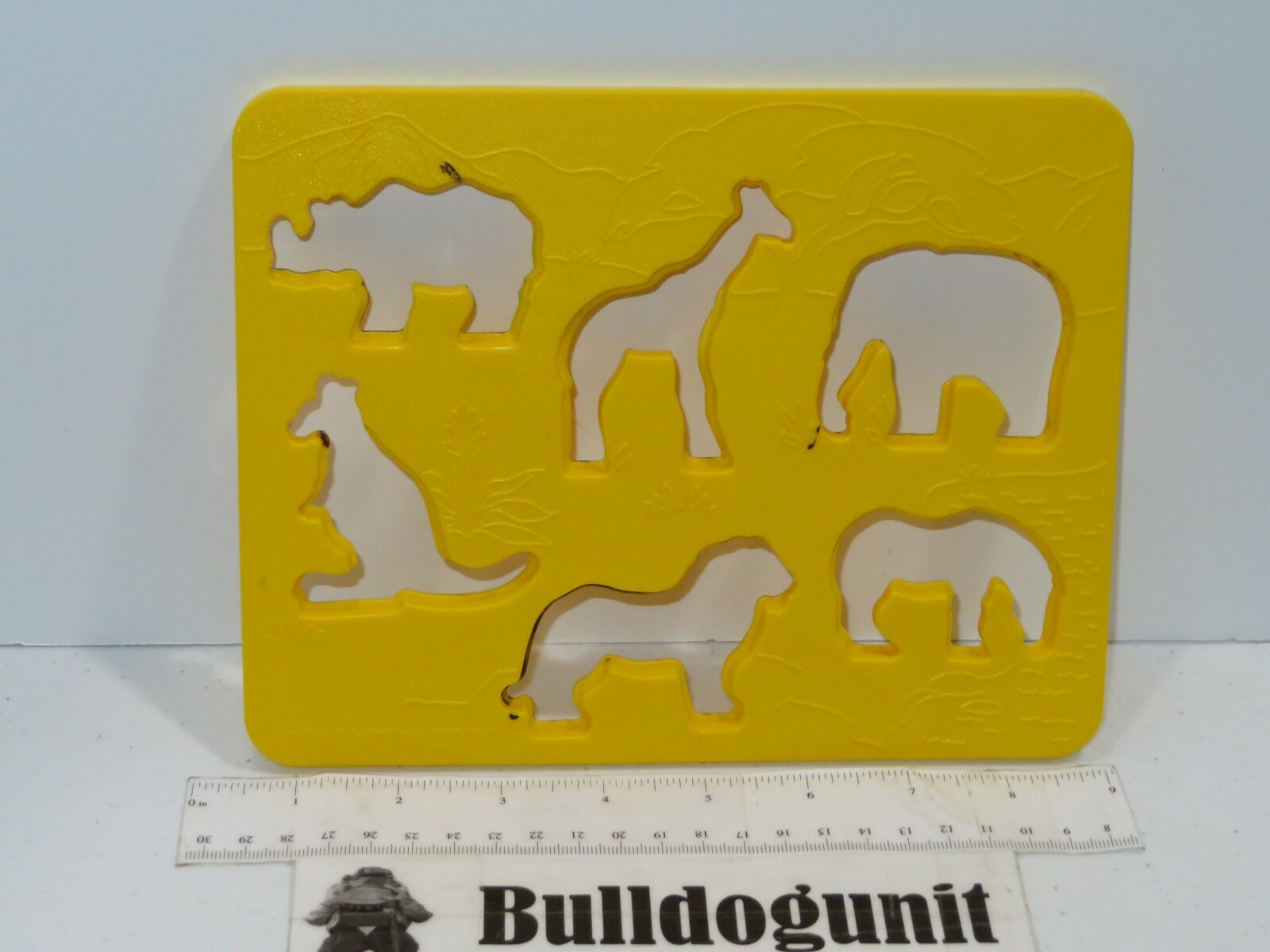 1984 Discovery Toys Place & Trace Plastic Yellow Stencil Replacement Part Only