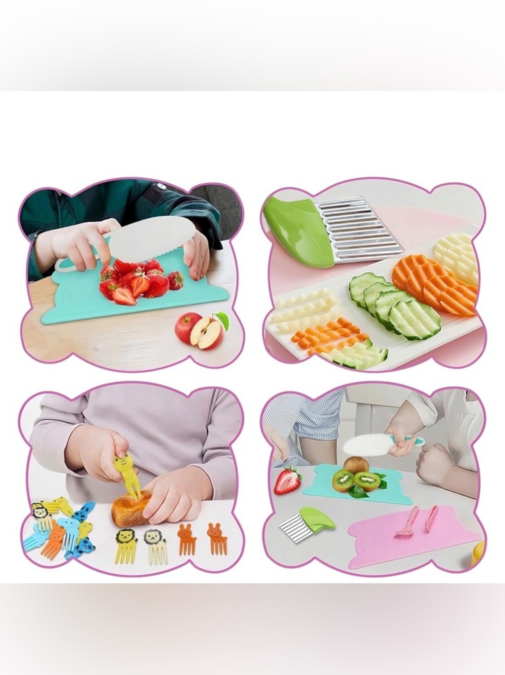 Kids Knife Set for Real Cooking 21 PCS Toddler Knife Set with Cutting Board New