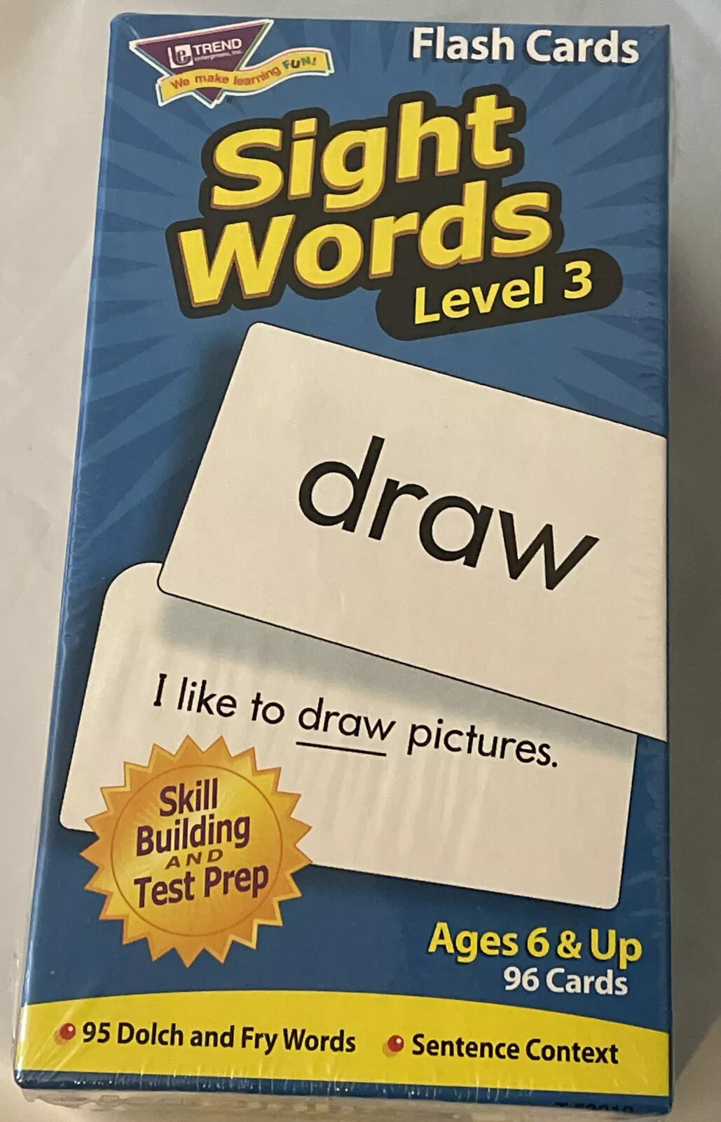 Trend Sight Words Flash Cards Level 3 Learn to Read and Write Kids Learning