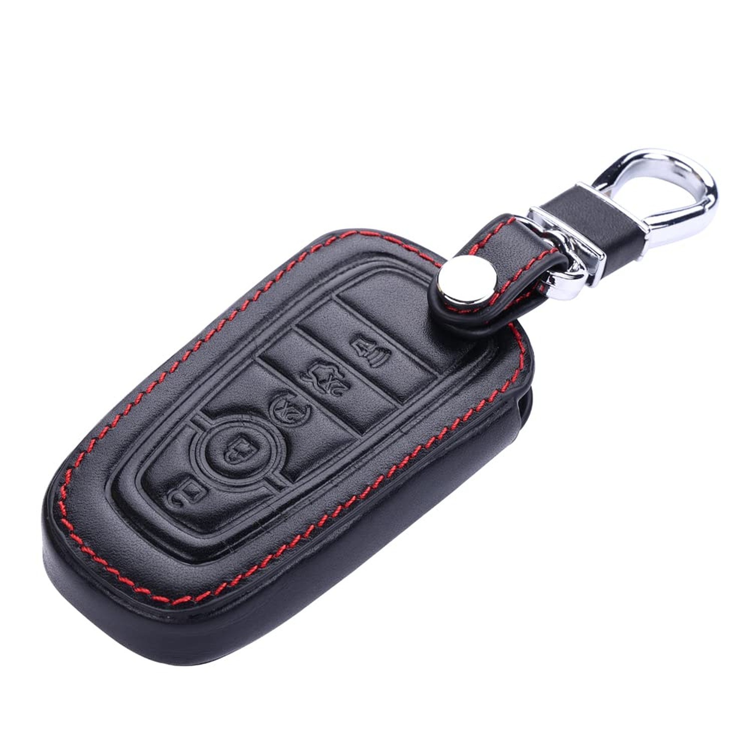 Leather Key Fob Cover Case for 2018 2019 2020 2021 Ford Mustang Explorer Edge…