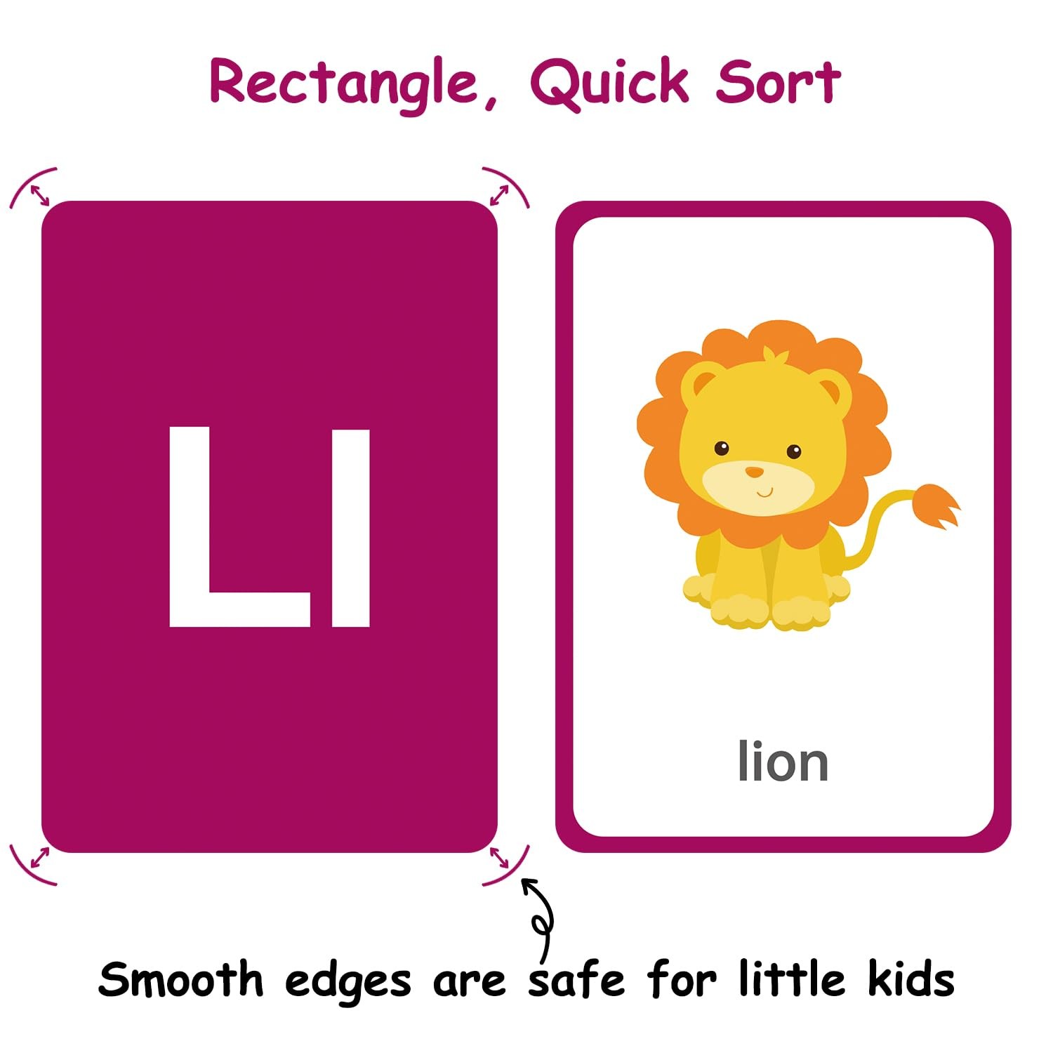 Flash Cards for Toddlers 1-3 Alphabet ABC Flash Cards,Letter Number Animal Shape