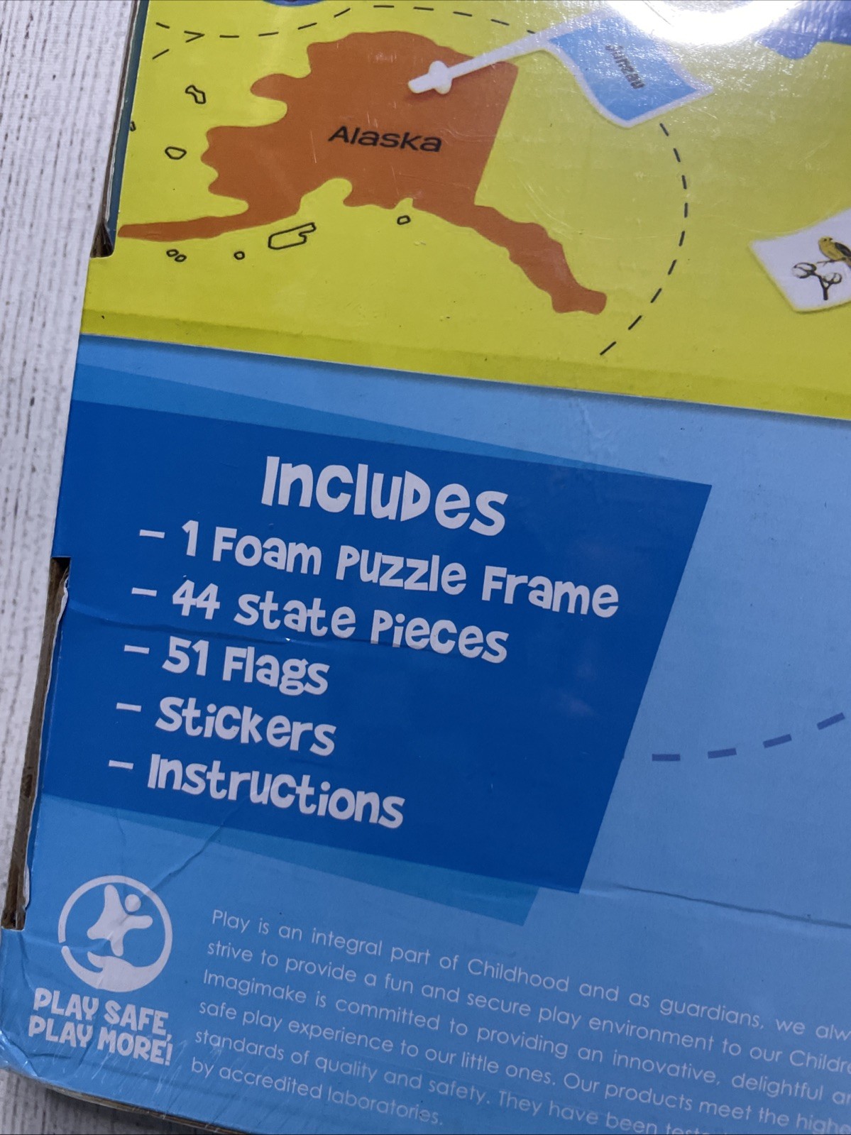 Mapology USA States with Their Capitals, Foam Jigsaw Puzzle & Flags Sealed New!