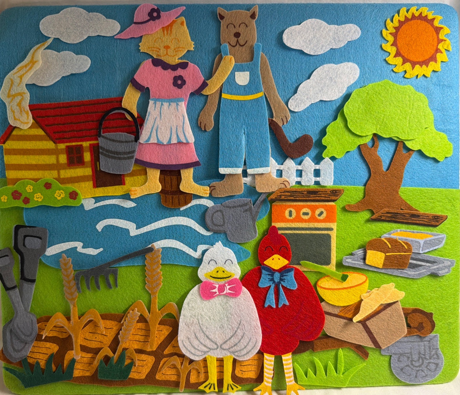 Felt Creations Hurricane Toys LITTLE RED HEN Storyboard 52 Pieces
