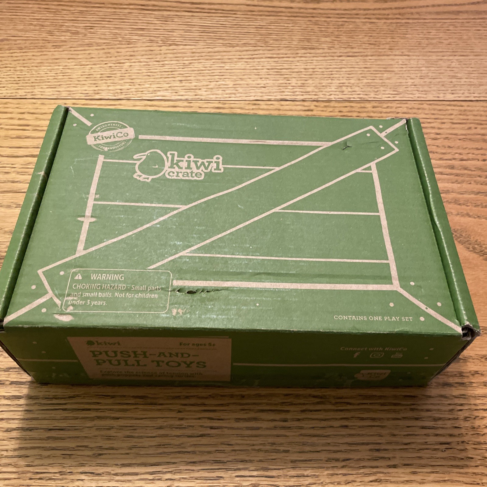 Kiwi Crate Kiwi Co STEM Push-And-Pull Toys Educational Toy Craft Open Box