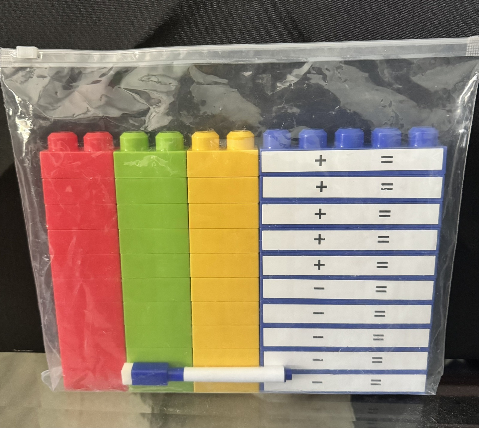 NEW Building Block Dry Erase Addition & Subtraction Game