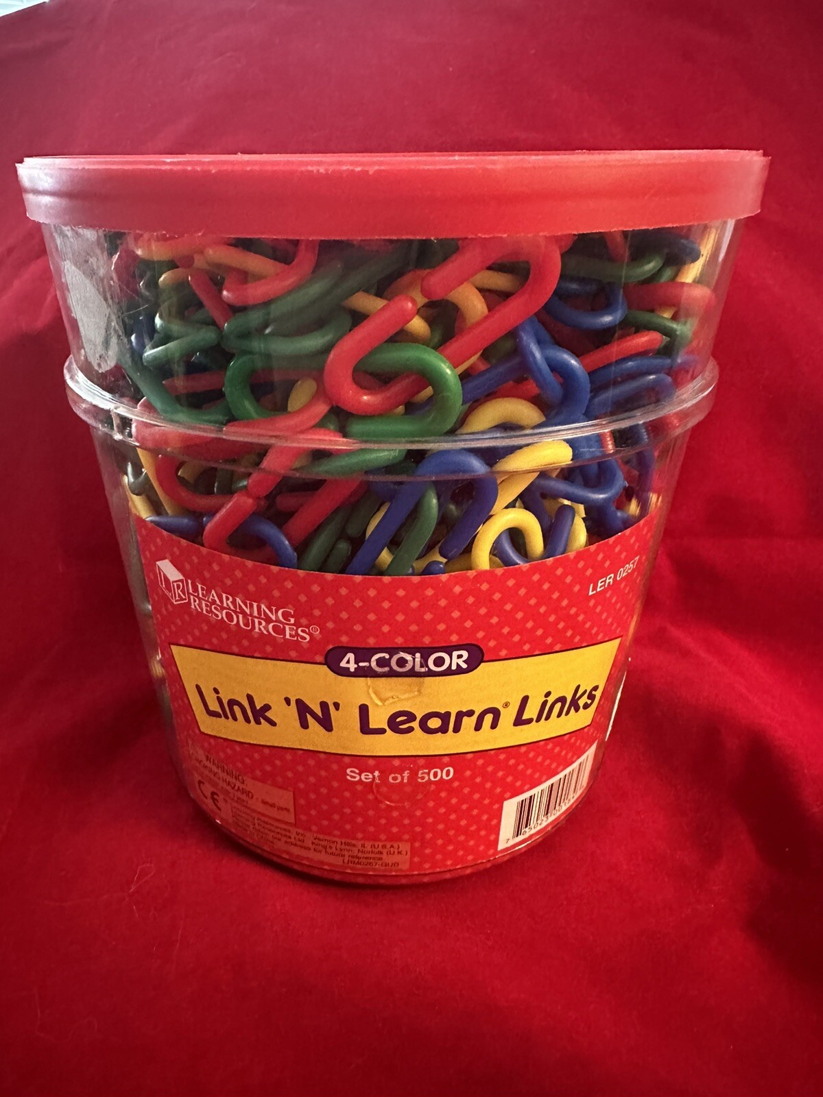 Learning Resources Link N Learn Links, 4 Colors, Set of 500 B5097990112