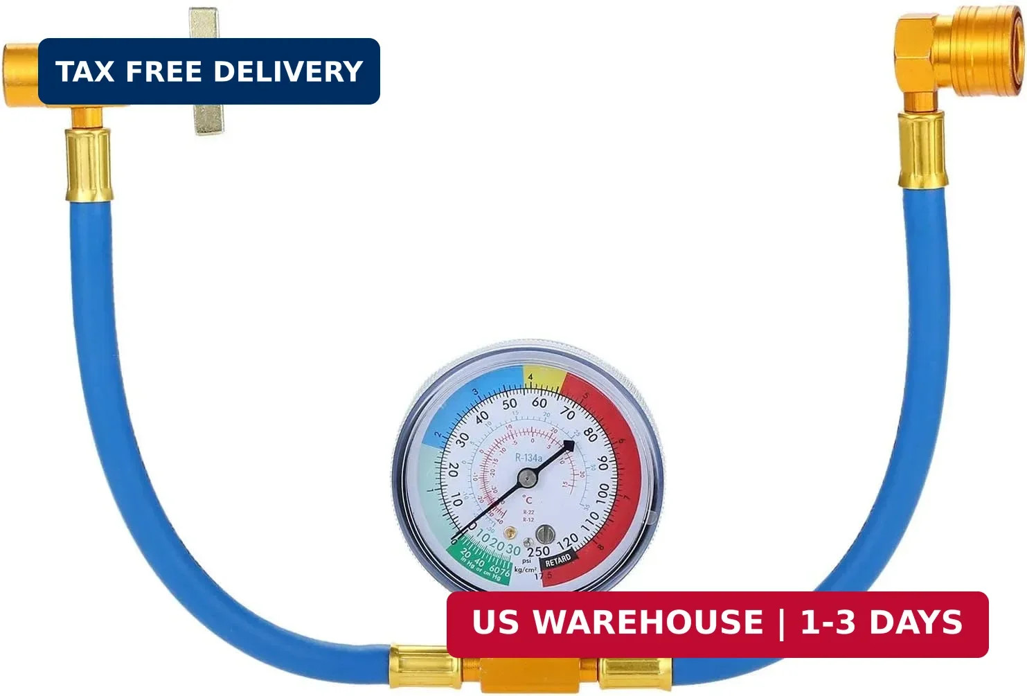 R134A R22 R12 AC Refrigerant Recharge Hose Kit | AC Recharge Hose with R134A Pie
