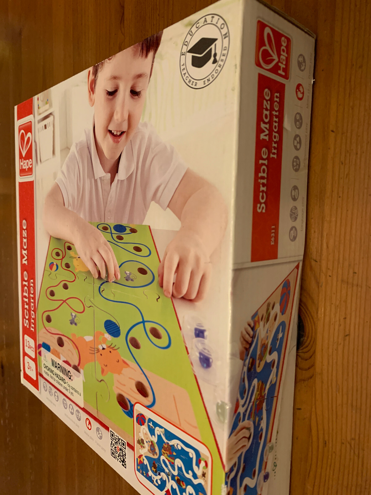 Hape Toys Kids Scribble Maze Fine Motor Marble Game New