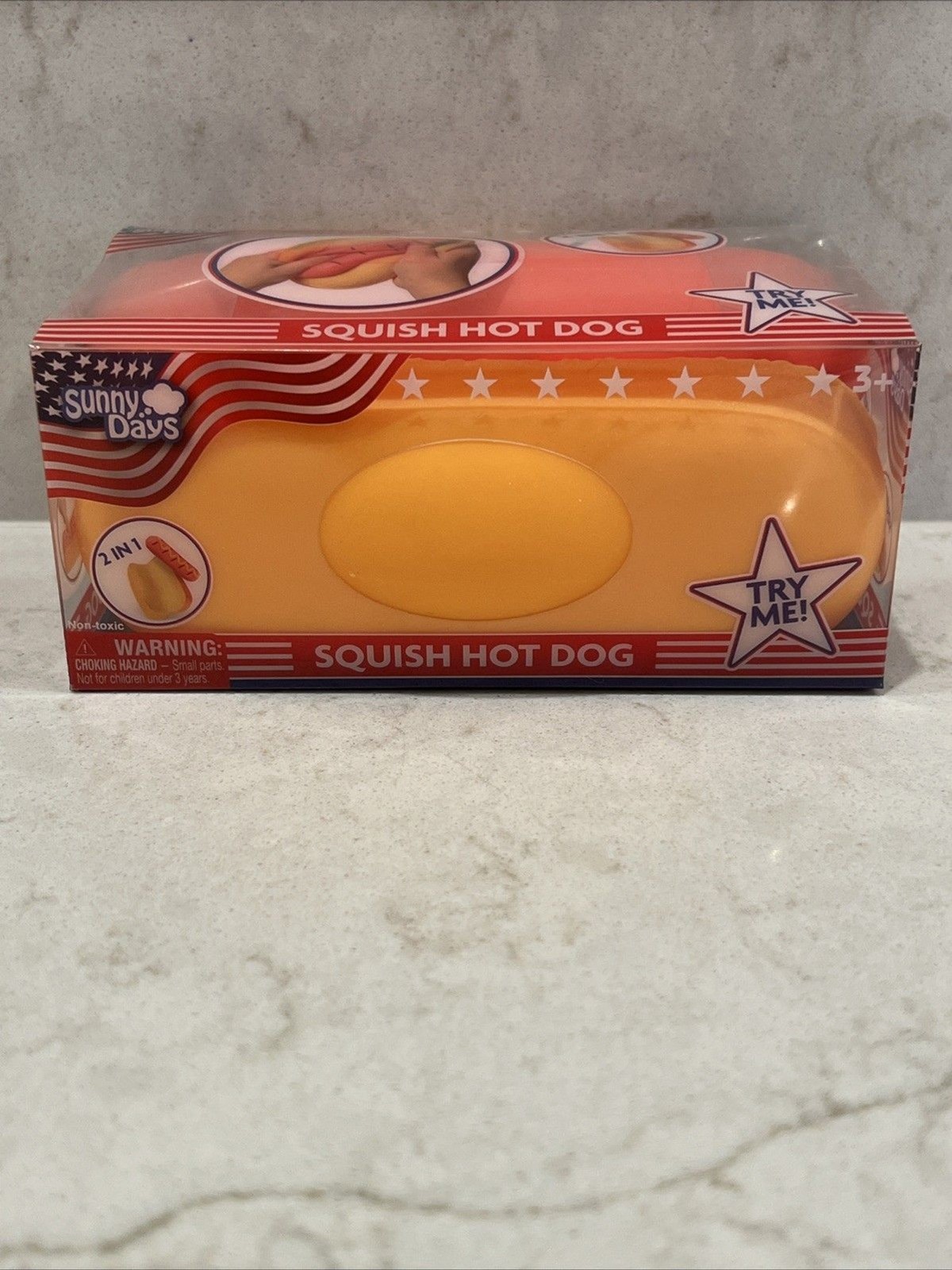 Sunny Days Squeeezy Hot Dog Fidget Toy