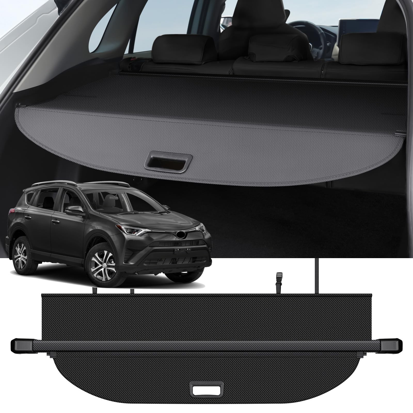 Cargo Cover Compatible with Toyota RAV4 2018 2017 2016 2015 2014 2013 Accesso…