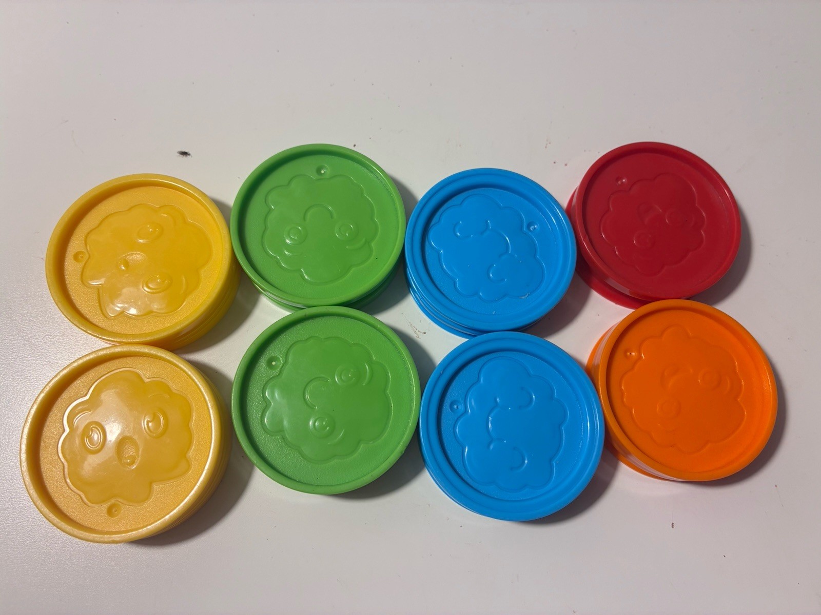 Leap Frog Pick Up Count Vacuum Replacement 8 Dust Pieces Parts Coins Colorful
