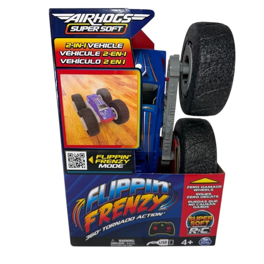 Air Hogs Super Soft 2-In-1 Flippin Frenzy RC Vehicle 360° Tornado Action NIB