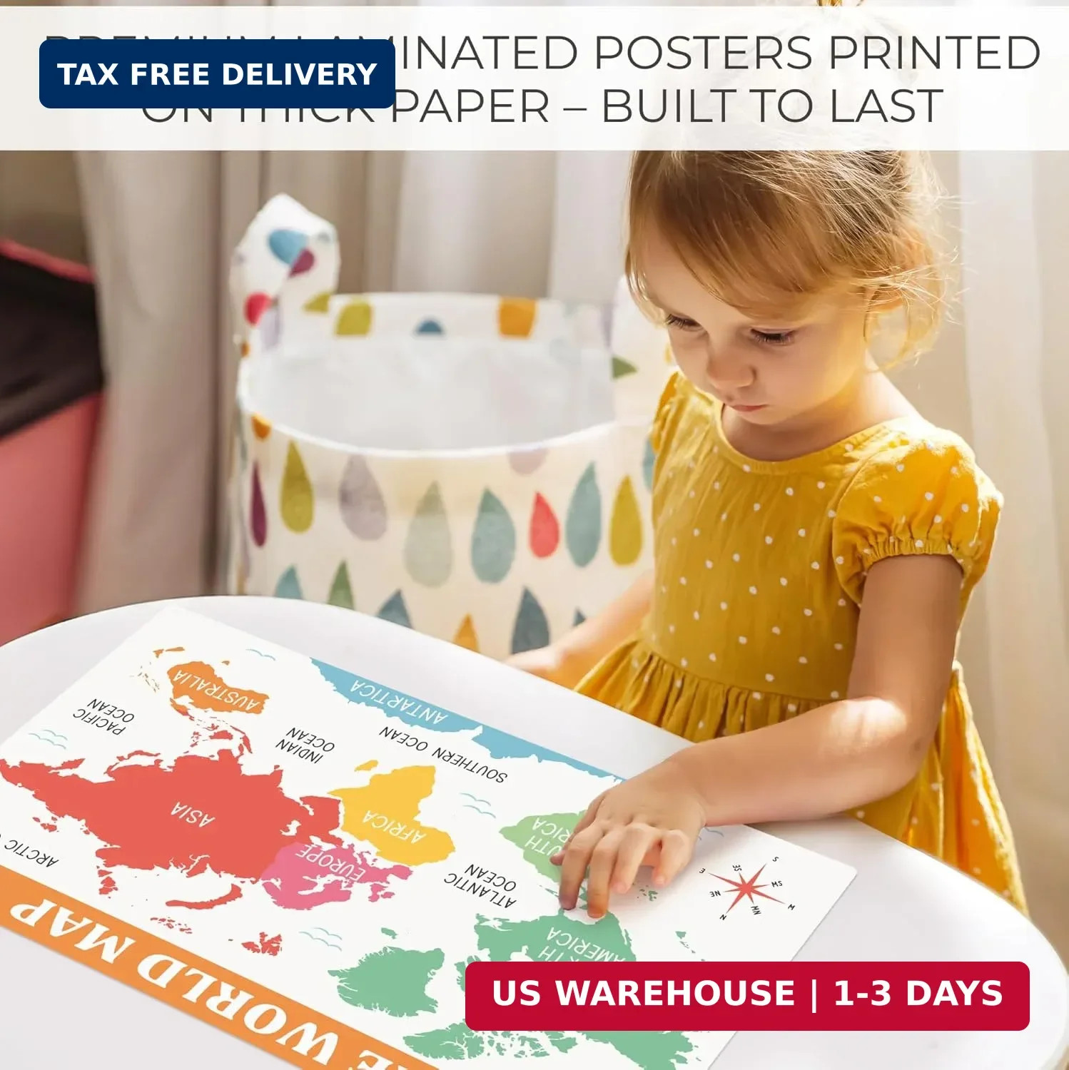 Fun Educational Posters for Toddlers – Set of 16 Easy to Read Learning Posters f