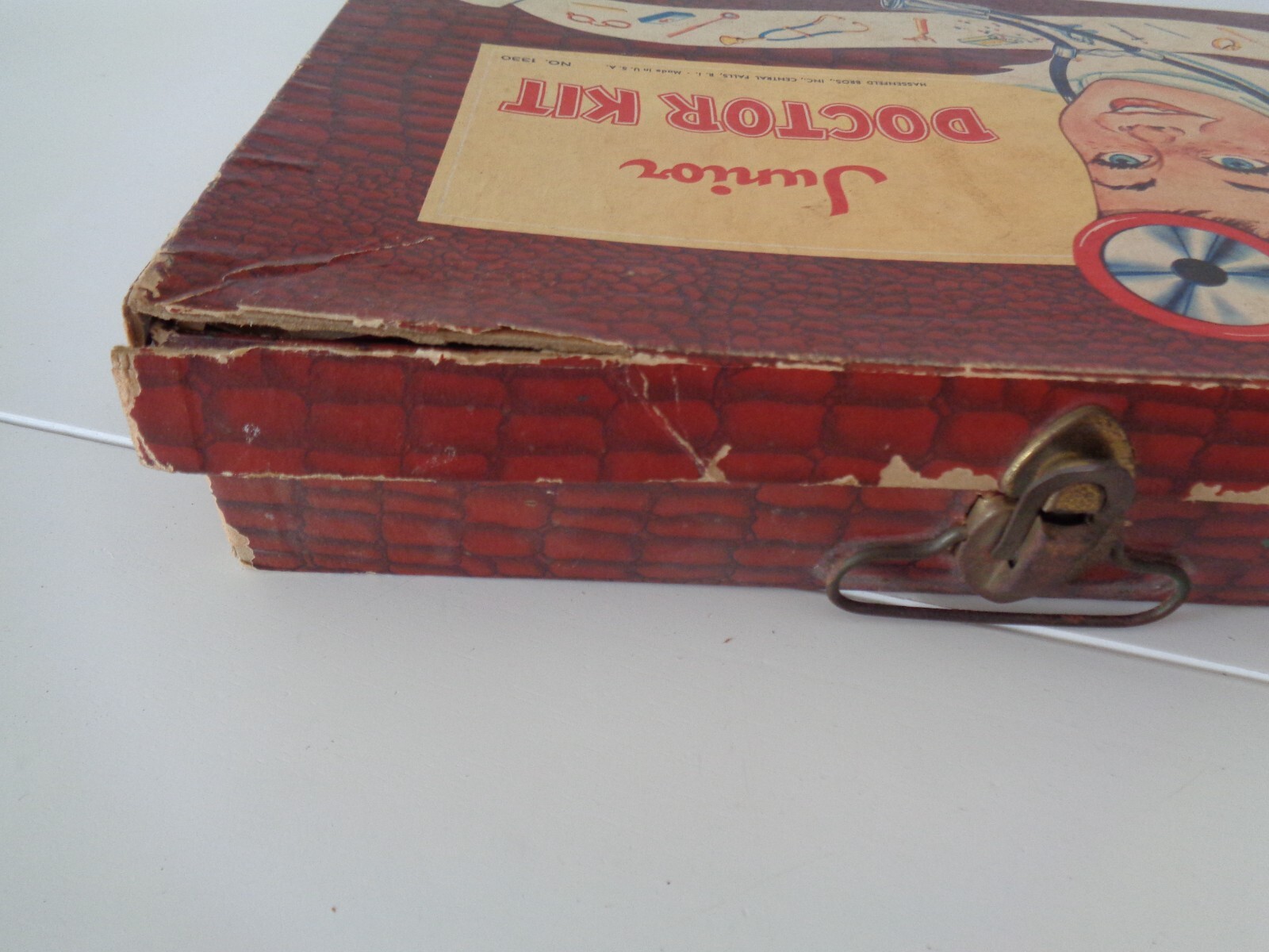 Junior Doctor Kit Box #1330 Hasbro Complete Brown