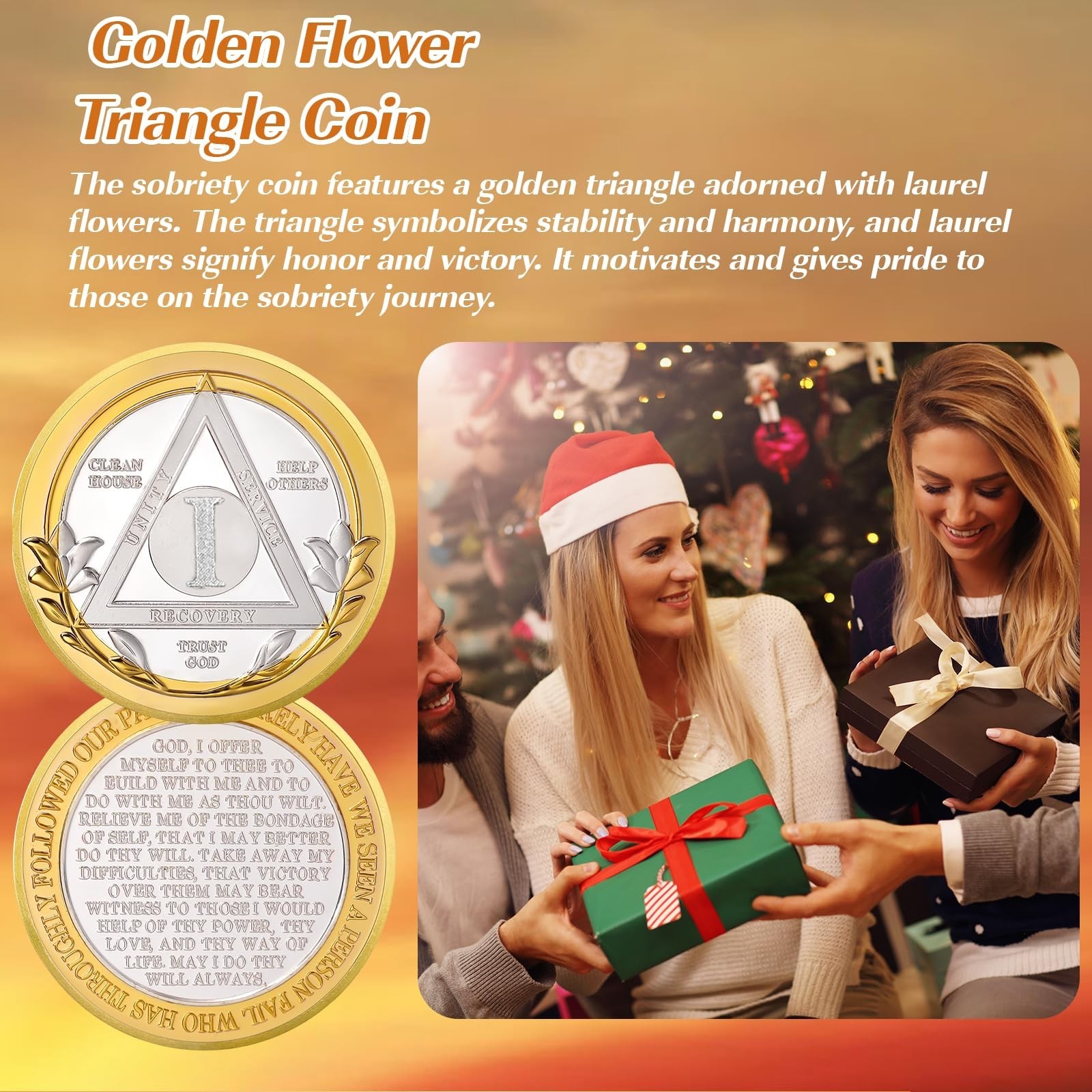 Victory Path 1 Year Sobriety Coin, Affirmation AA Chips, Addiction Recovery O…