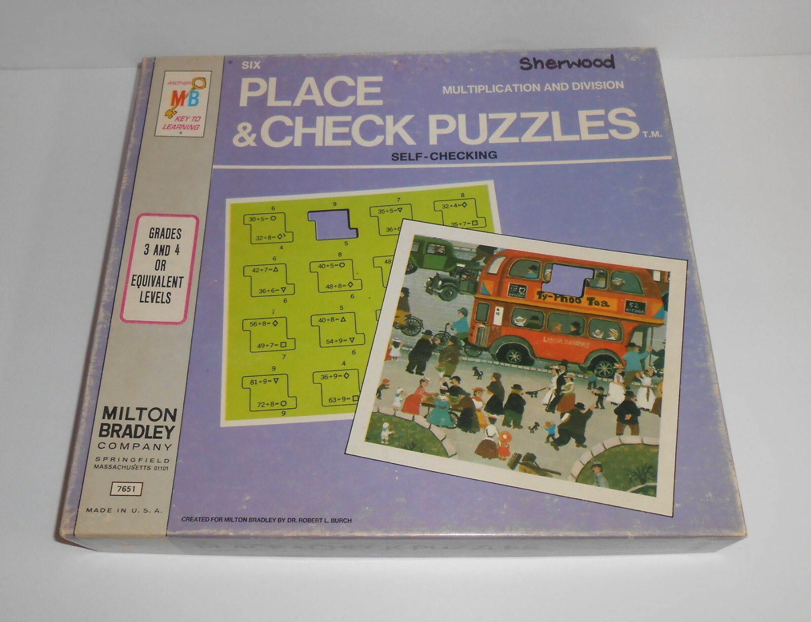 Vintage 1974 Milton Bradley SIX PLACE & CHECK PUZZLES for Math – Never Used