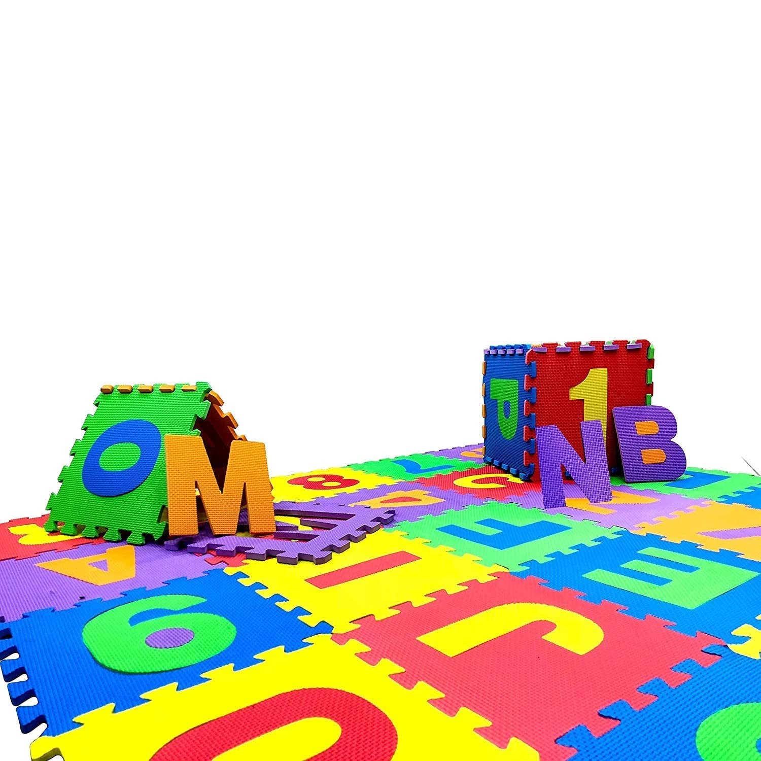 Large Alphabet Play Mat for Baby & Toddler – 60 Interlocking EVA Tiles, 36 SqFt