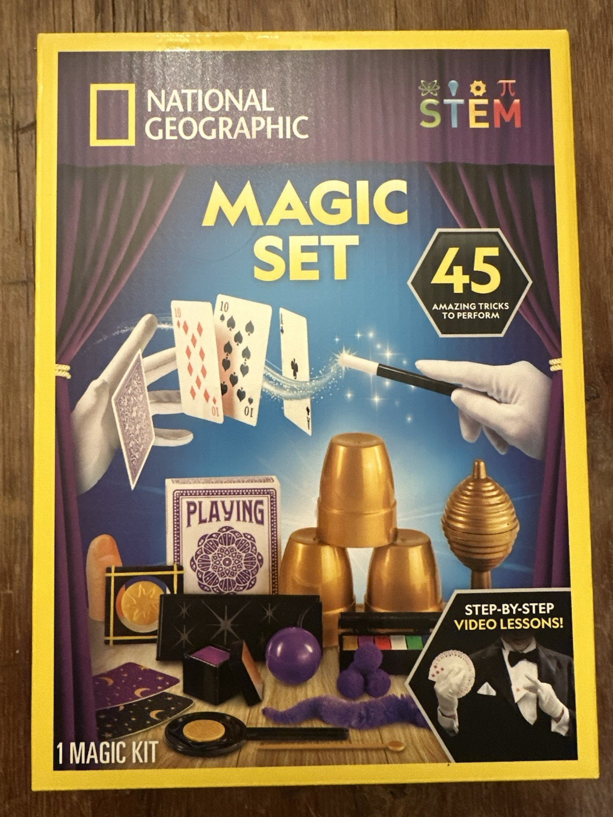 National Geographic STEM Kids Magic Set 45 Amazing Tricks for Kids Video Lessons
