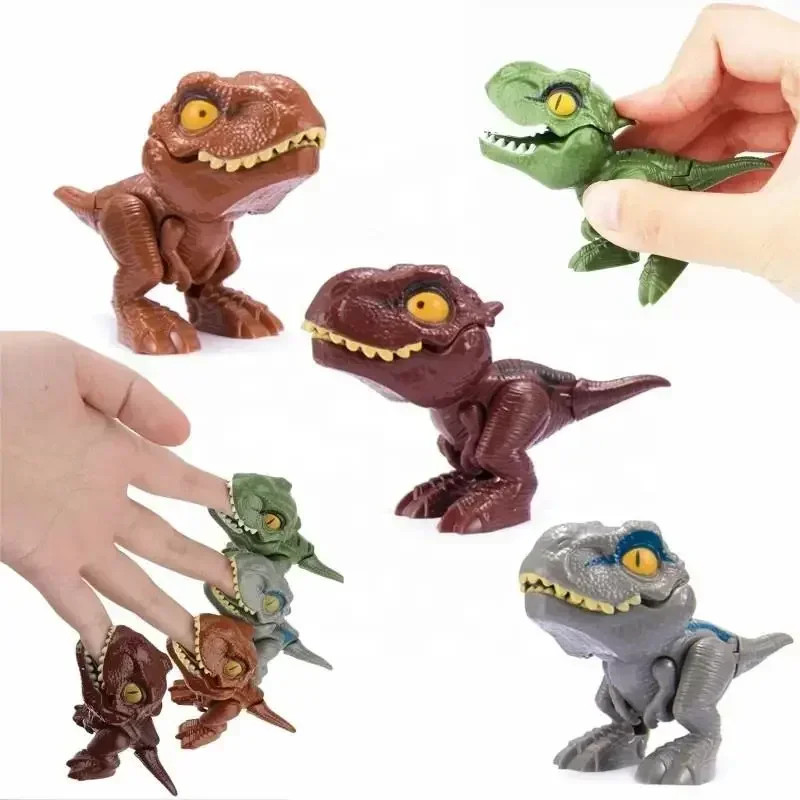 20-1PCS Finger Dinosaur Tricky Tyrannosaurus Finger-Biting Dinosaurs Movable Joi