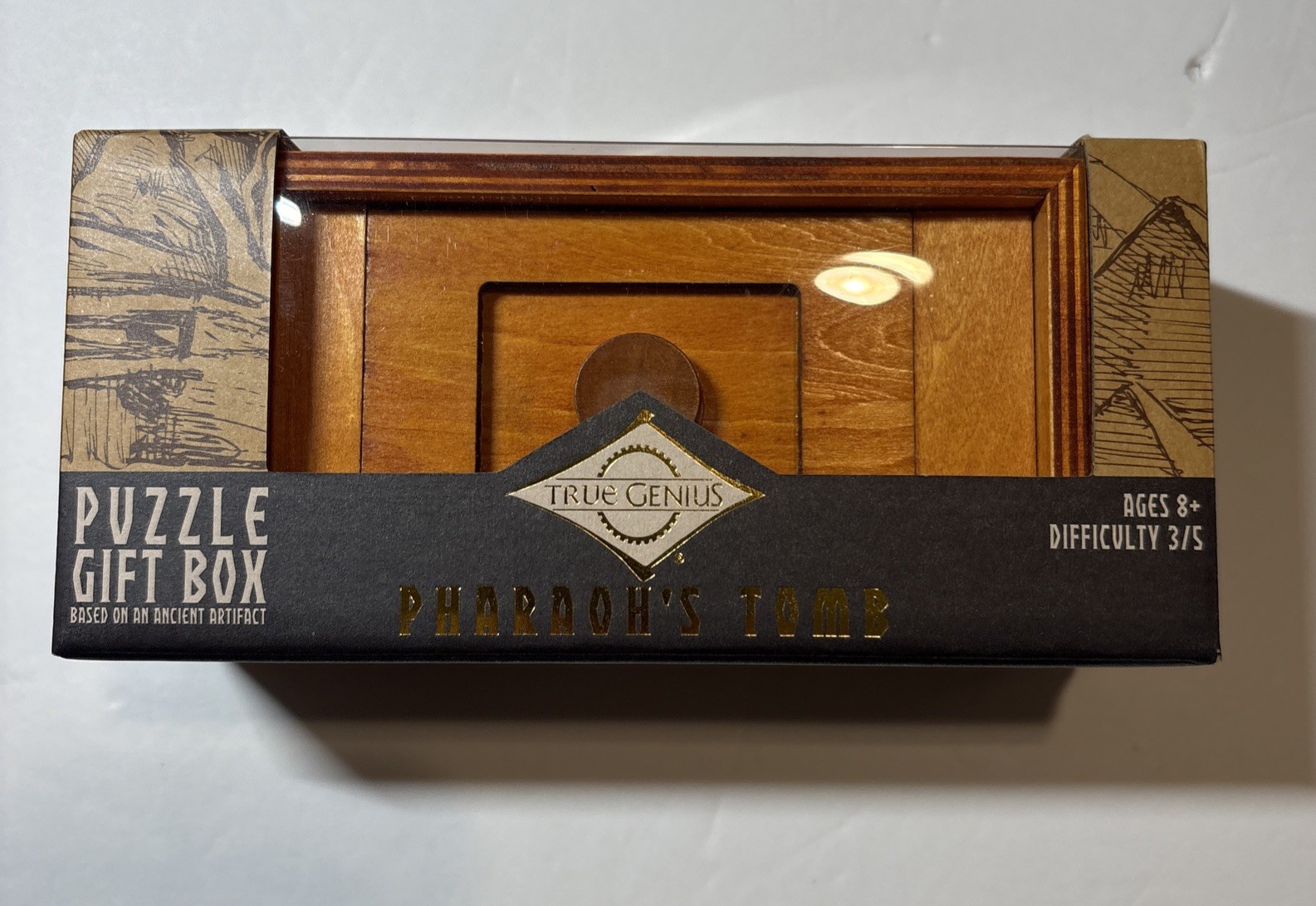 Pharaoh’s Tomb True Genius Wooden Brainteasers Puzzle Difficulty Level 3/5 NIB