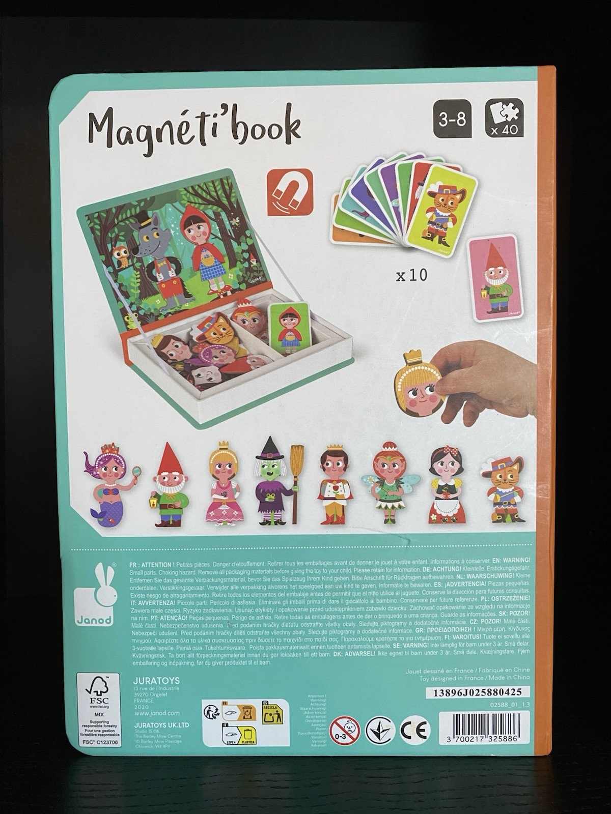 Janod Fairytale Magnetic Puzzle Activity 40 Pieces Ages 3-8