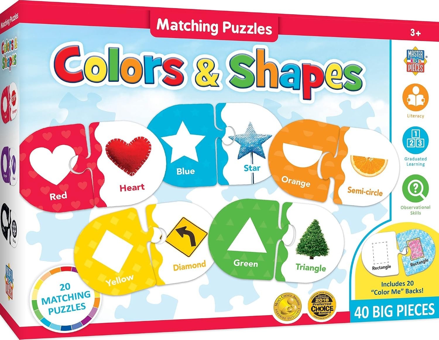 Preschool Colors & Shapes Matching Game – Eco-Friendly Jigsaw Puzzle for Kids