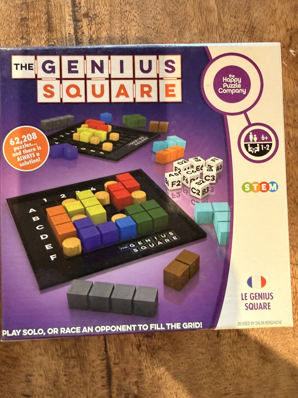 The Genius Square STEM Puzzle Game Solo or 2 Player Age 6+ 62208 Solutions