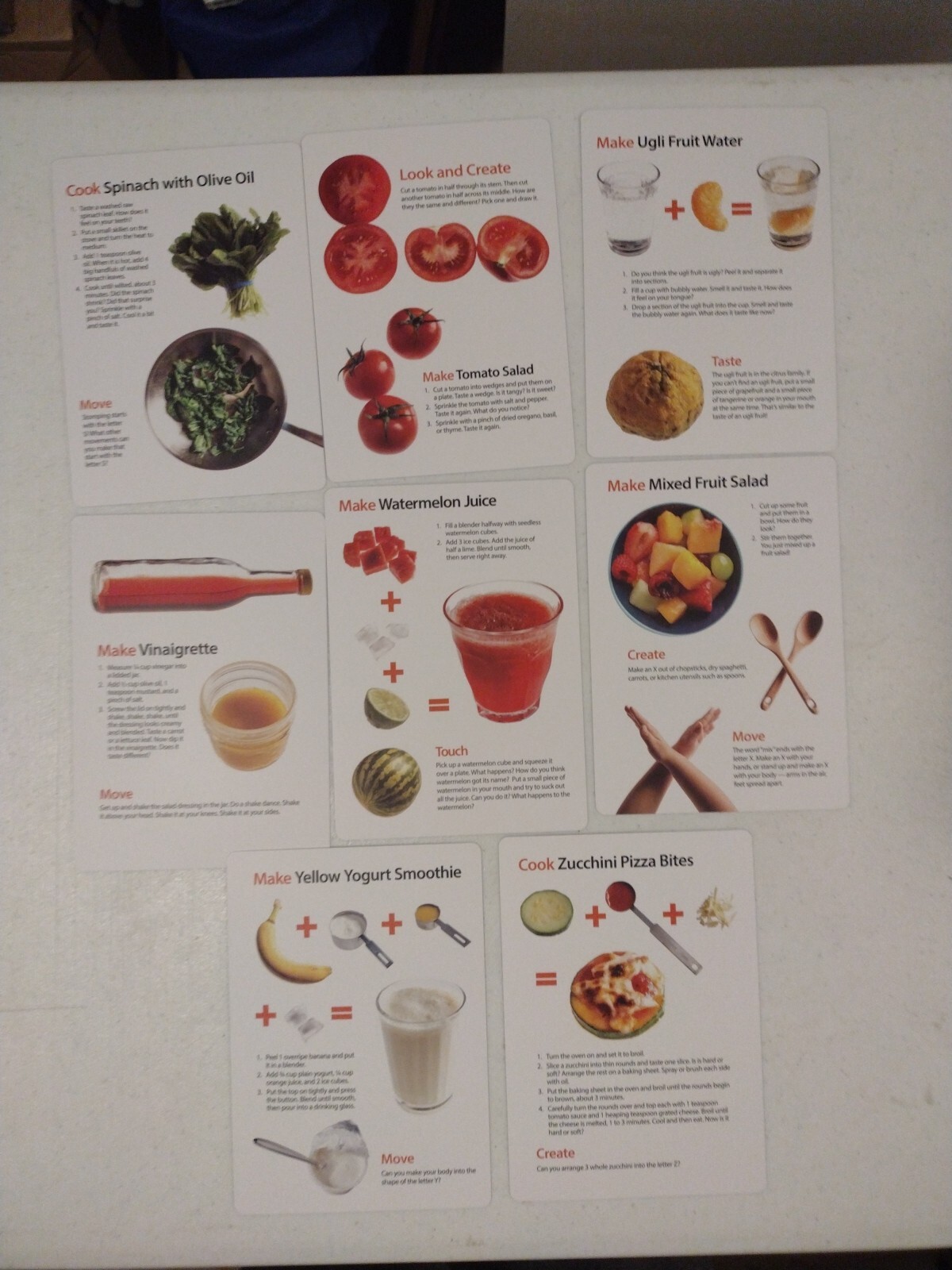 Eatable Alphabet Kitchen Activity Cards Recipe Cooking Child Kid