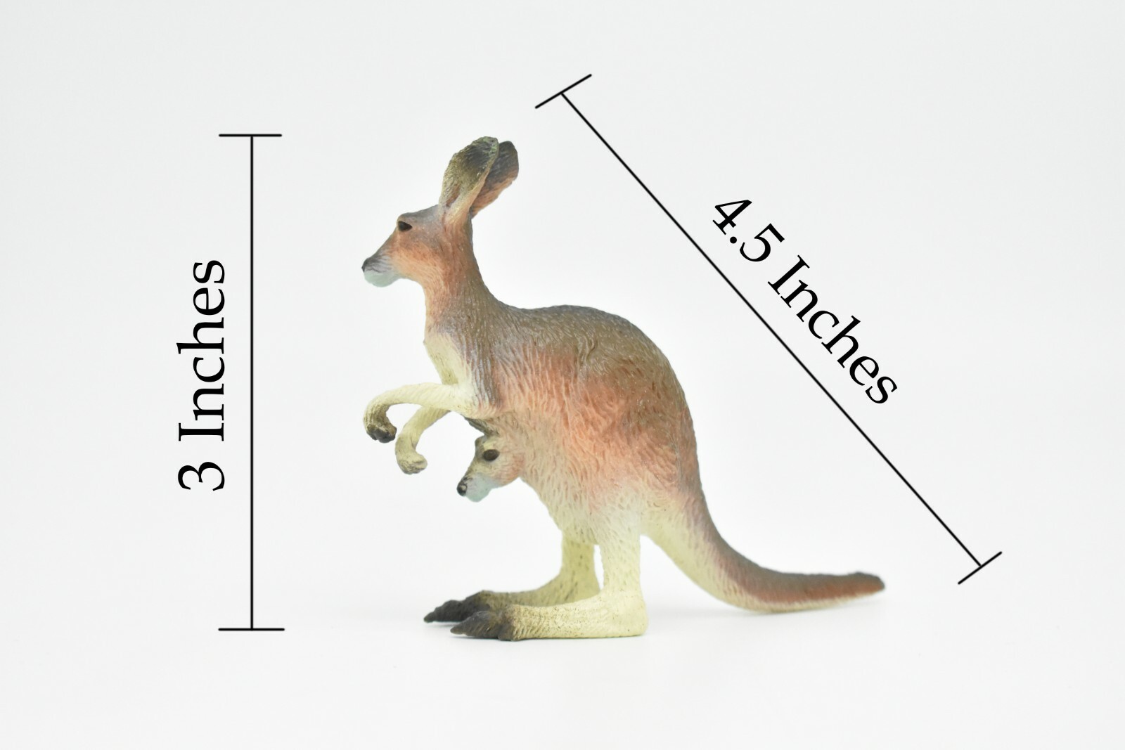 Kangaroo with Joey, Museum Quality Plastic Toy Hand Painted 4 1/2 ” CWG170 BB4