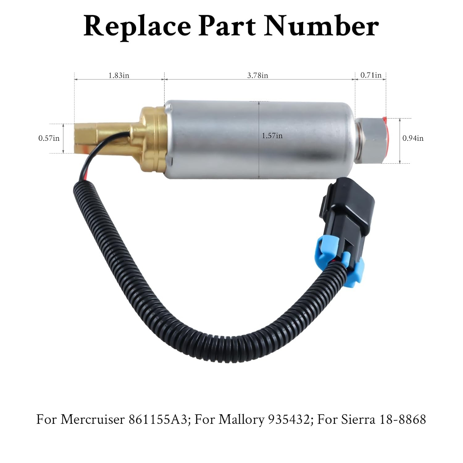 Low Pressure Electric Fuel Pump Compatible with Mercury Mercruiser Marine