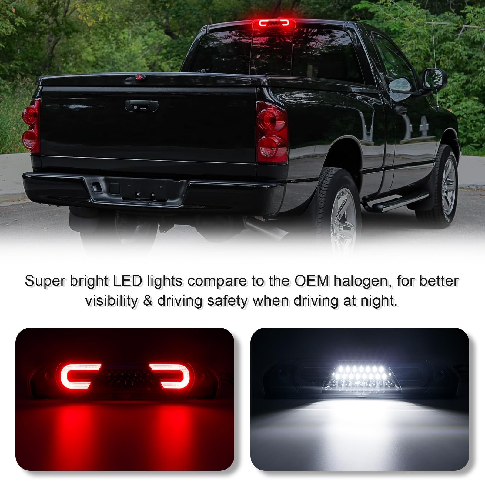 Third Brake Light Replacement for 2002-2008 Ram 1500/2003-2009 Ram 2500 3500 …
