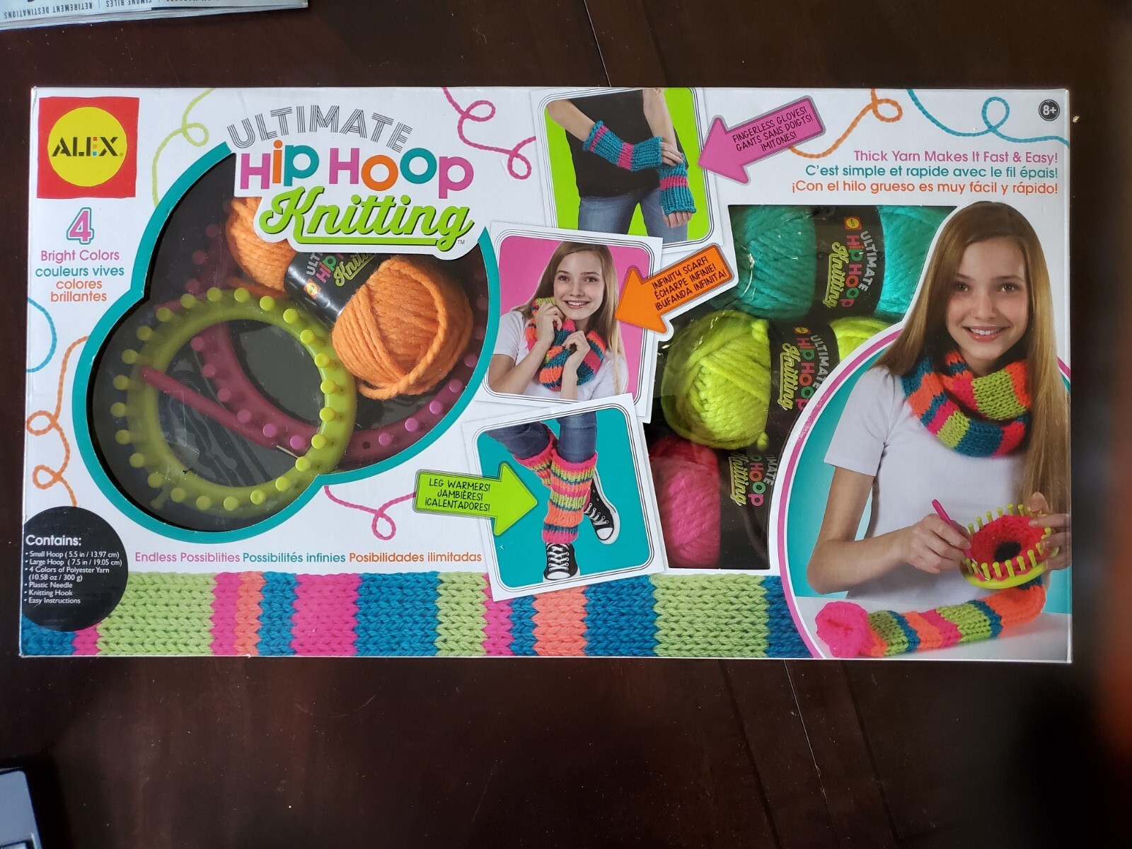 ALEX Toys Craft Ultimate Hip Hoop Knitting Bright Colors Yarn Instructions !NEW!