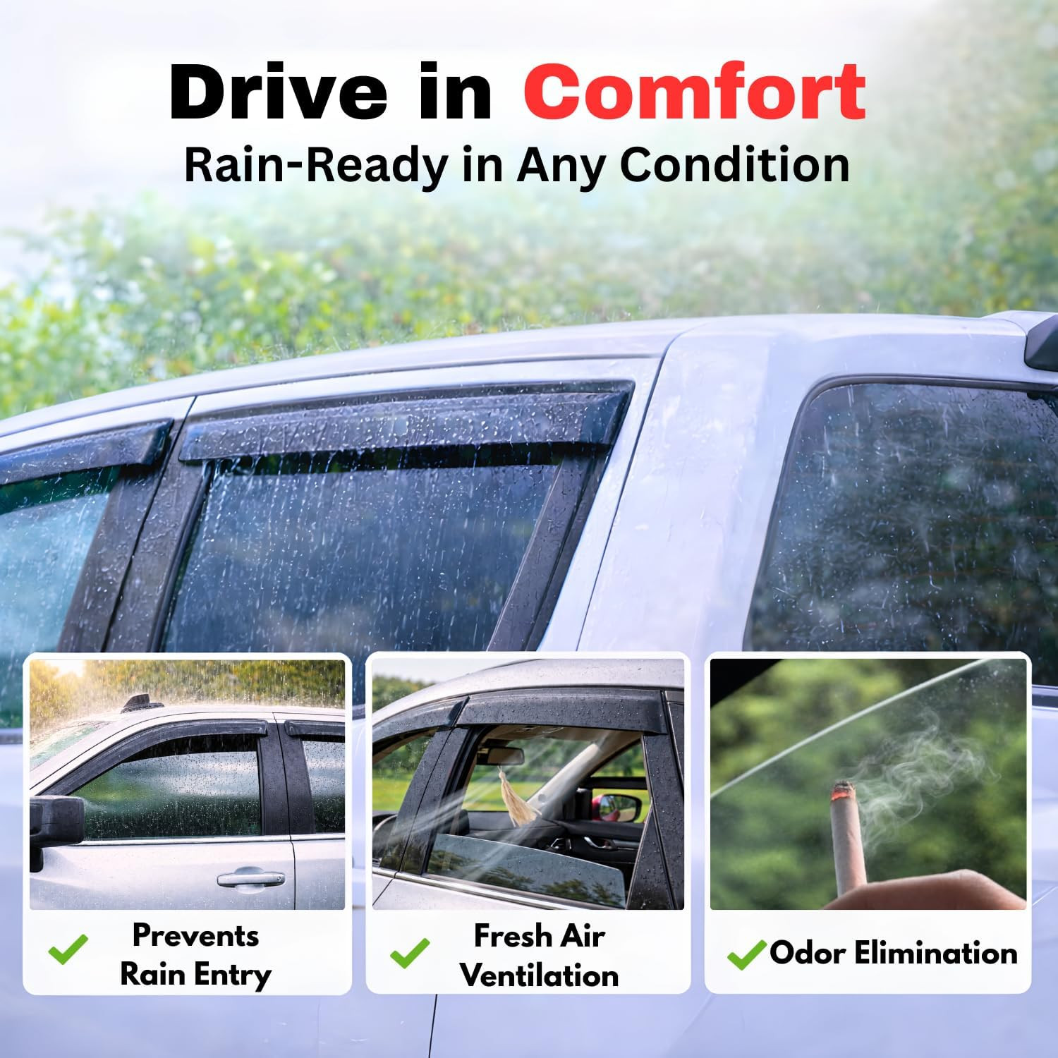 Rain Guards for 1999-2006 Chevrolet Silverado/Gmc Sierra 1500/2500HD/3500HD Exte