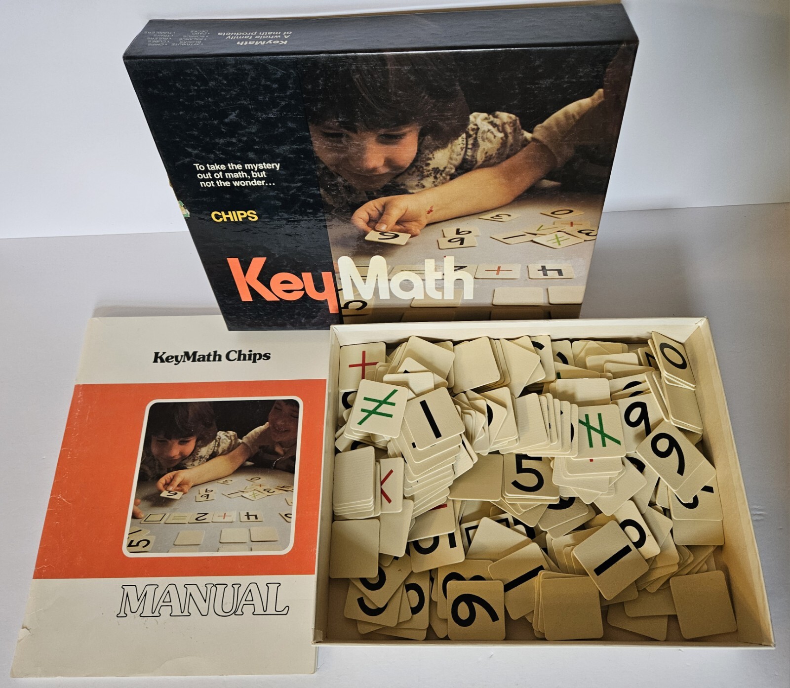 Key Math Chips 250+ Chips Guide Book Manual Reproducible Activity Sheets 1980