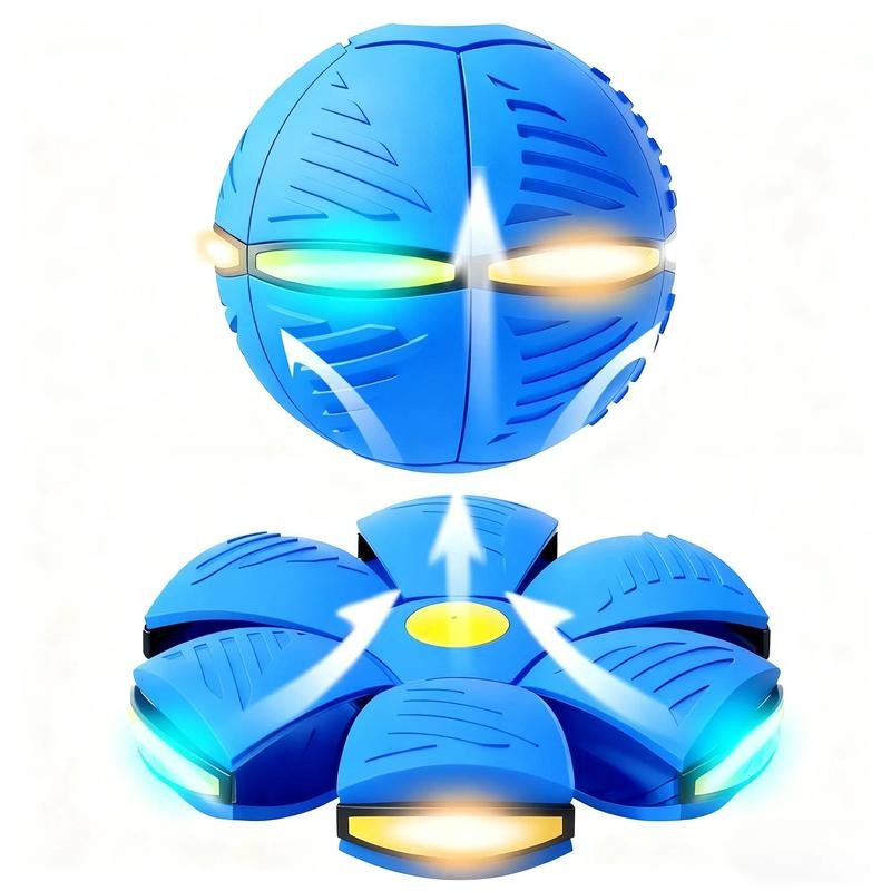 Magic Meta Bounce Ball 2-in-1 Flying Saucer Transforming LED Bouncy Toy Kids Pet