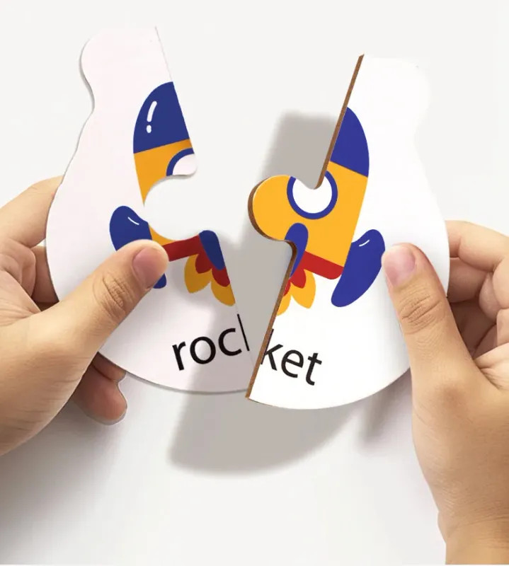 Letter Cognition Word Spelling Matching Card Letters Cartoon Education Teaching