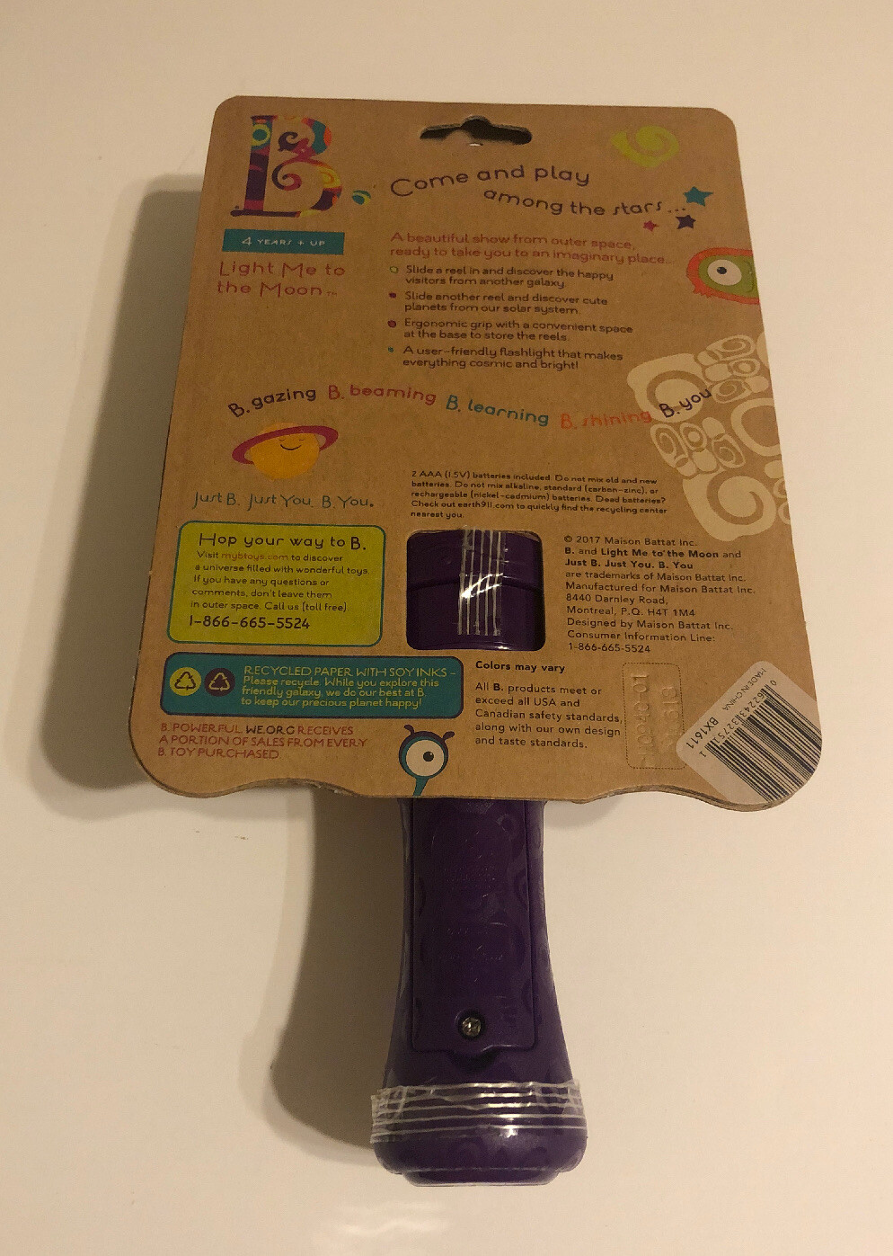 B. Toys – Light Me To The Moon Projector Flashlight Toy