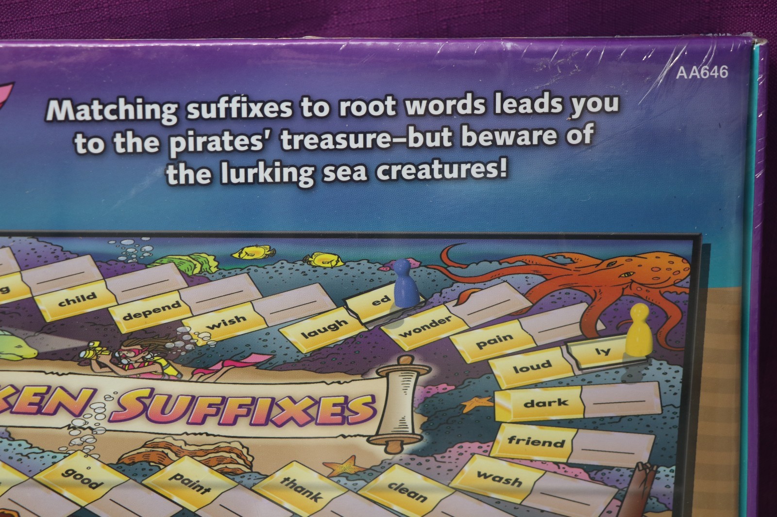 Lakeshore Sunken Suffixes Vocabulary Educational Learning Game AA646 NEW SEALED