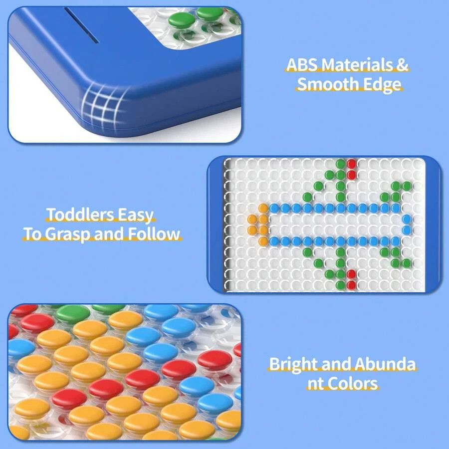 Magnetic Dots Board Kids Toys 3-6 Years Art Pad Montessori