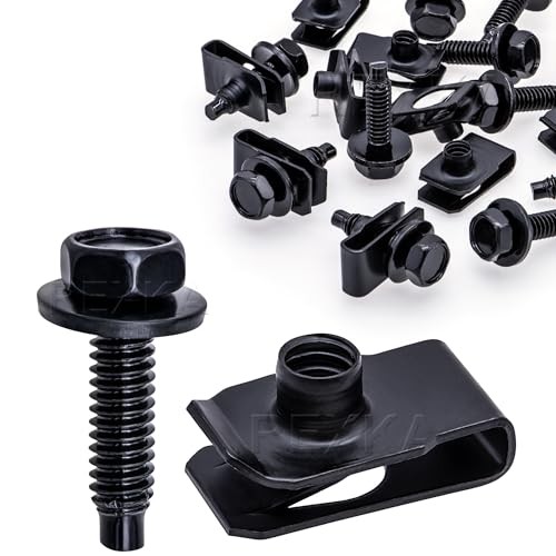 10 Sets 1/4-20 Bolts & U Nut for GM FordChrysler – Fender Pickup Box 10 Sets