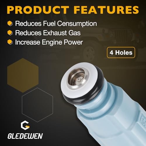 Fuel Injector 24LB 4 Holes 8Pcs | Replacement for 5.2 5.9 Dodge Dakota Durango