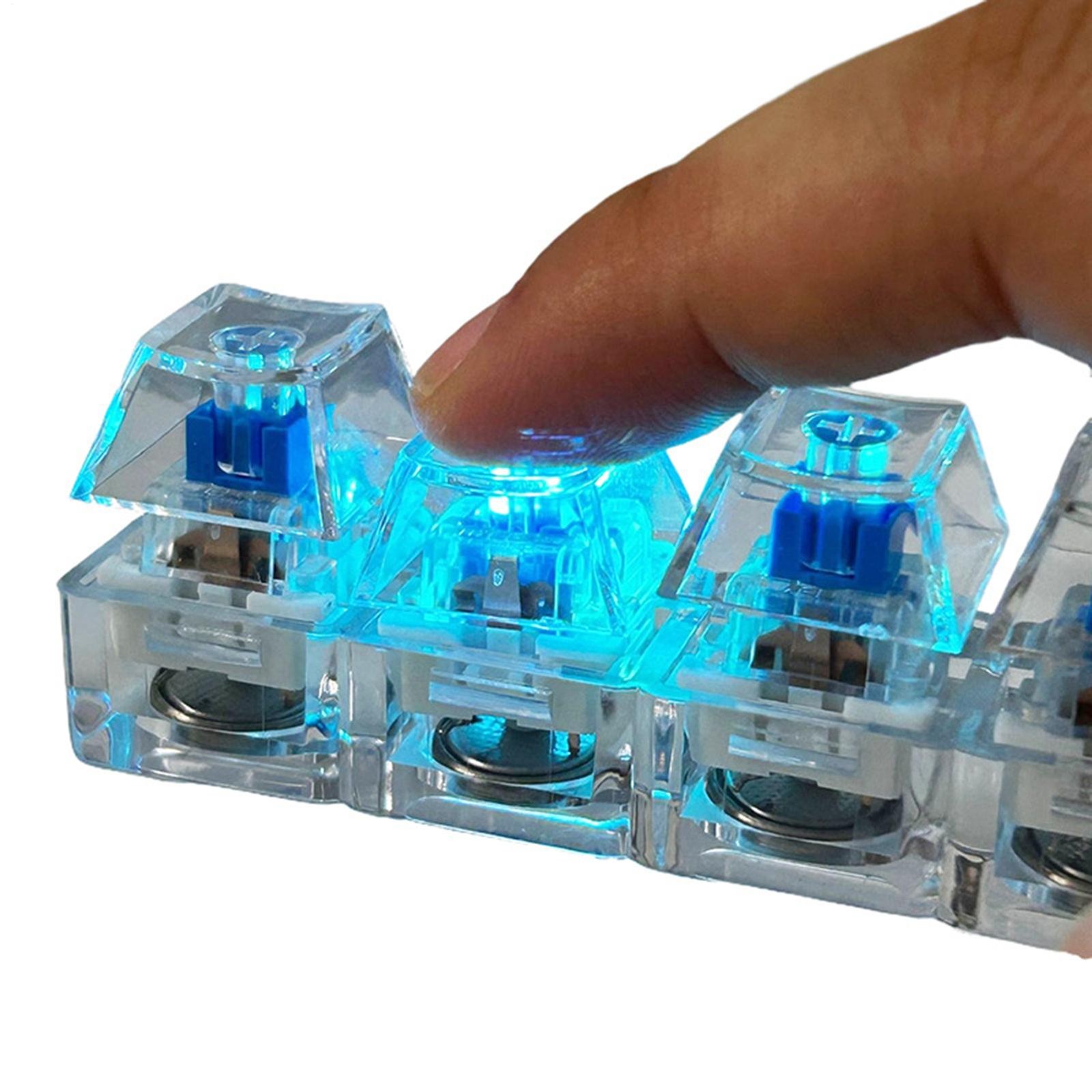 Light Up Keyboard Fidget Toy Transparent Colorful Lights Clicker For Boys Girls